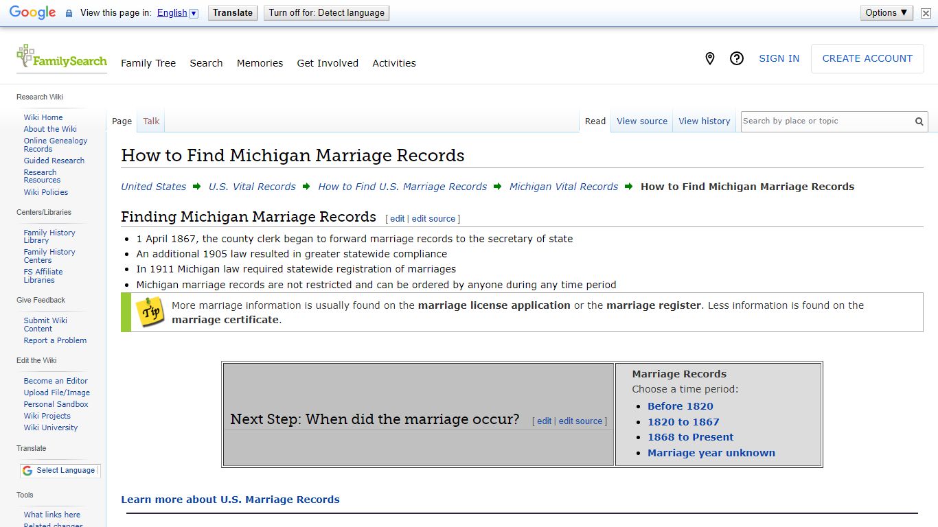 How to Find Michigan Marriage Records • FamilySearch